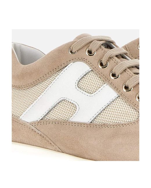 Hogan White Interactive Lace-Up Sneakers