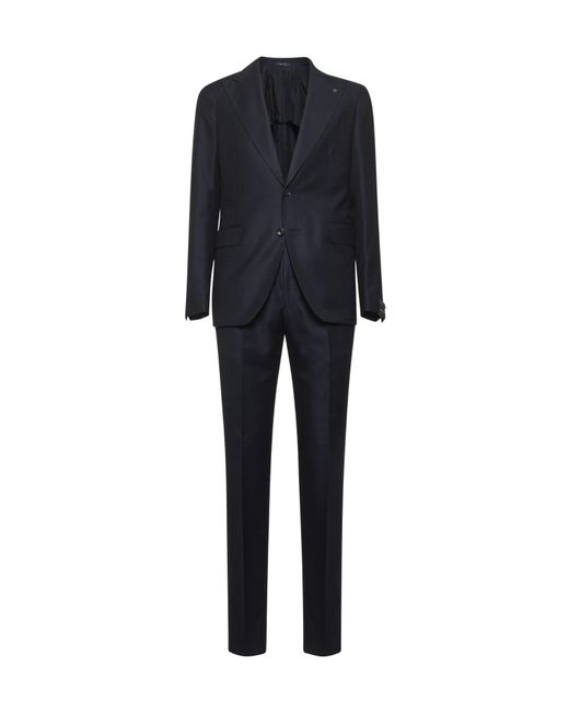 Tagliatore Black Single Breasted Two-Piece Tailored Suit for men