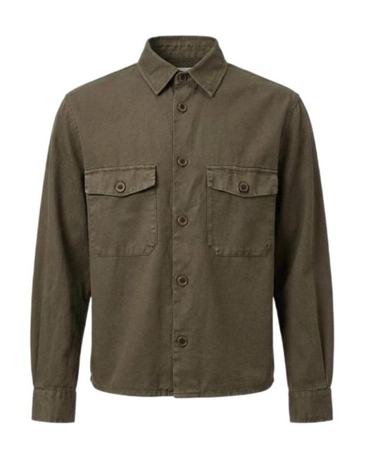 AllSaints Green Buttoned Pocket Shirt for men