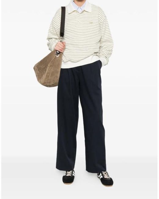 DUNST White Striped T-Shirt