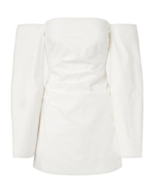 Sir White Martina Off-Shoulder Cotton Poplin Minidress
