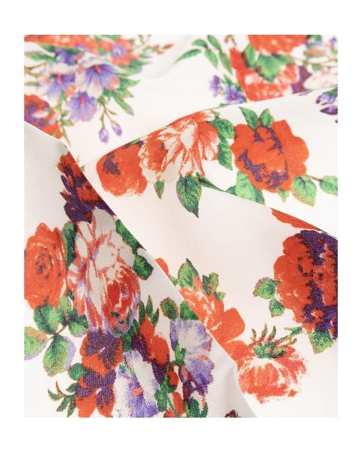 Moschino White Floral Travel Scarf for men