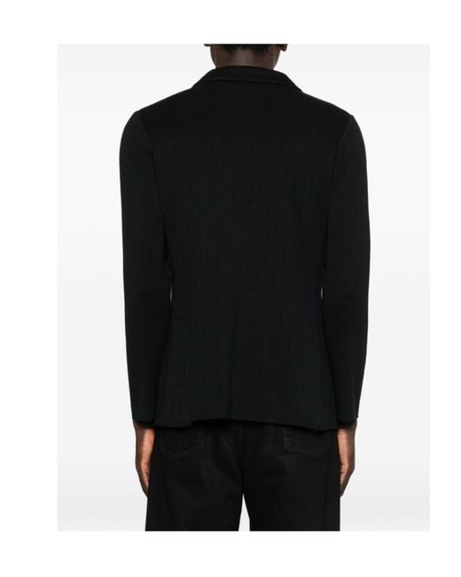 Lardini Black Notched Patch-Pocket Jacket for men