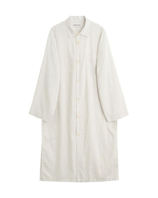 Our Legacy White Strand Pinstripe Shirt