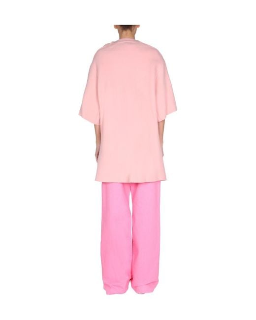 Raf Simons Pink Serenity Wool Blend Dress