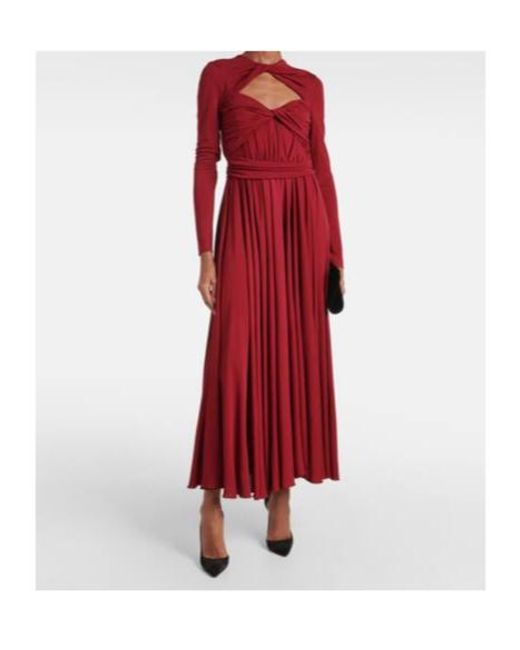 Giambattista Valli Red Long Sleeve Dress