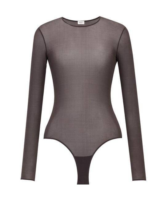 Saint Laurent Brown Crewneck Bodysuit