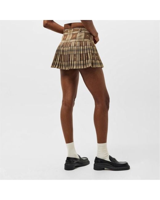 MARINE SERRE Brown Moon Mini Skirt