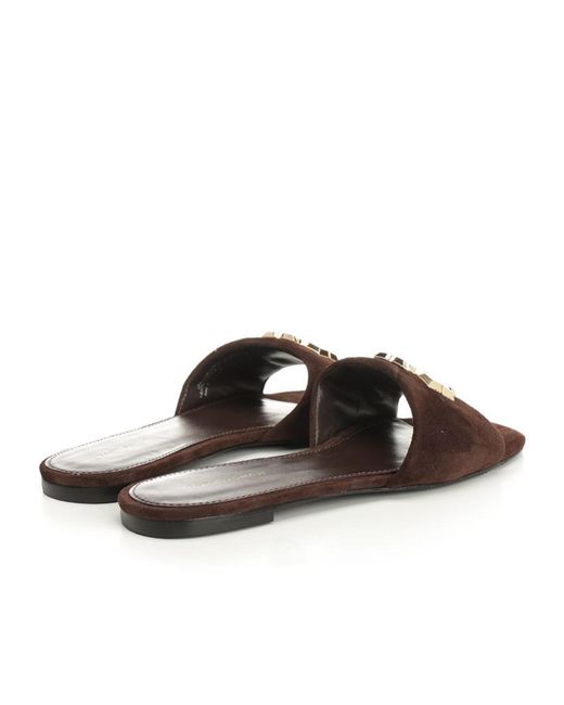 Tory Burch Brown Eleanor Slides