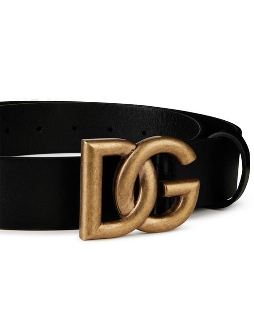 Dolce & Gabbana White Logo Buckle Belt for men