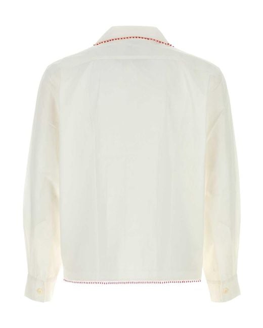 Bode White Long-Sleeved Shirt for men