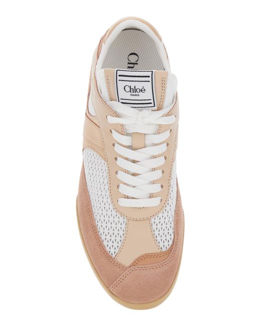 Chloé Natural Chloé Kick Lace-Up Sneakers