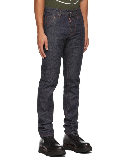 DSquared² Blue Cool Guy Rear Logo Print Jeans for men