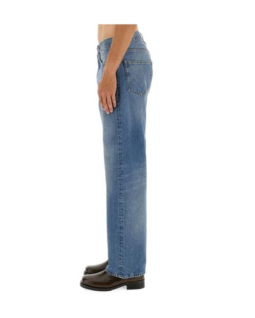 sunflower Blue Logo Patch Loose Fit Jeans for men