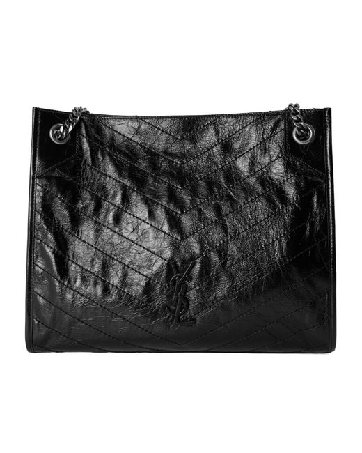Saint Laurent Black Solid Color Shoulder Bag
