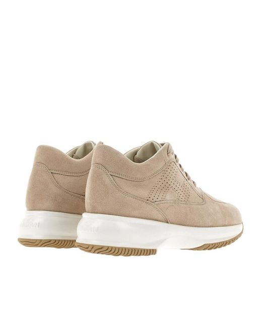 Hogan Natural Interactive Lace-Up Sneakers