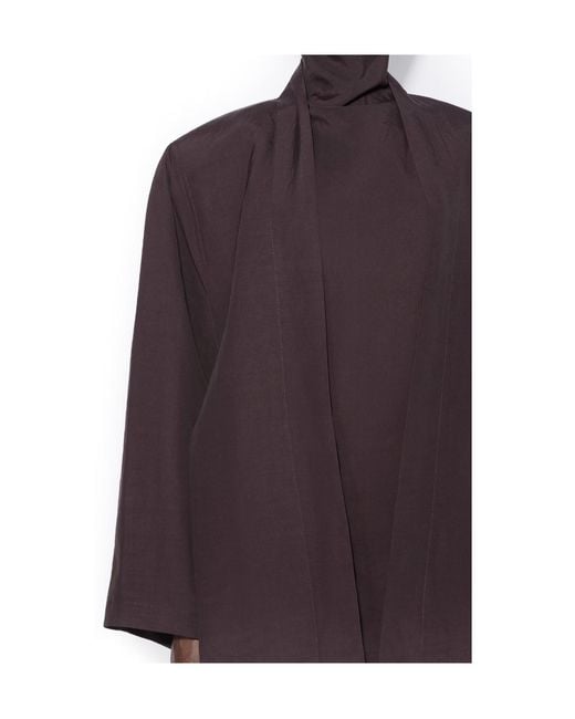 Alaïa Purple Alaïa Poplin High Neck Top