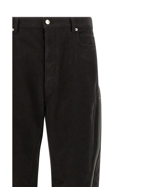 Rick Owens Black Casual Pants With Belt Loops for men