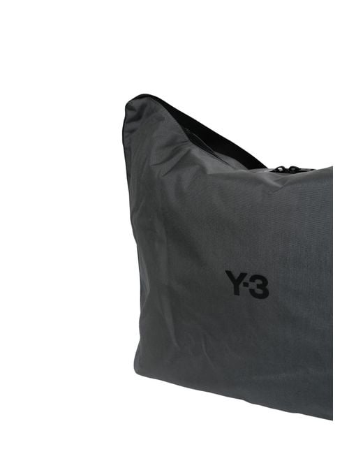 Y-3 Black Logo Patch Shoulder Bag for men