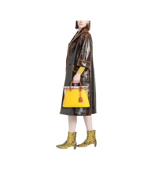 Maison Margiela Yellow Large Checked Tote Bag