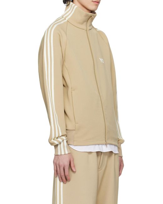 Y-3 Natural 3 Stripe Zipped Track Jacket for men
