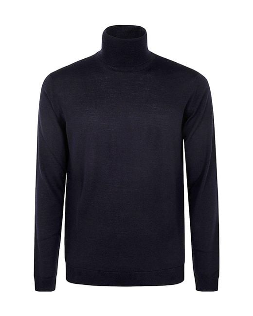 Roberto Collina Blue Turtleneck Sweater for men