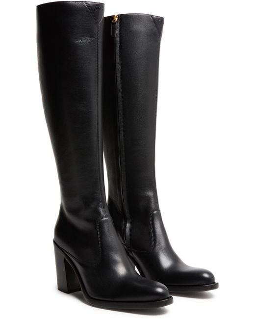 Chloé Black Knee-High Boots With Side Zippers