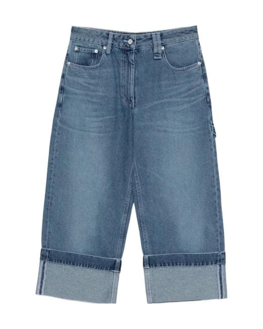 Simone Rocha Blue Cuffed Jeans