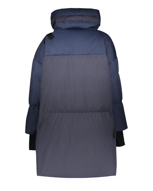 Herno Blue Oversized Hooded Puffer Coat