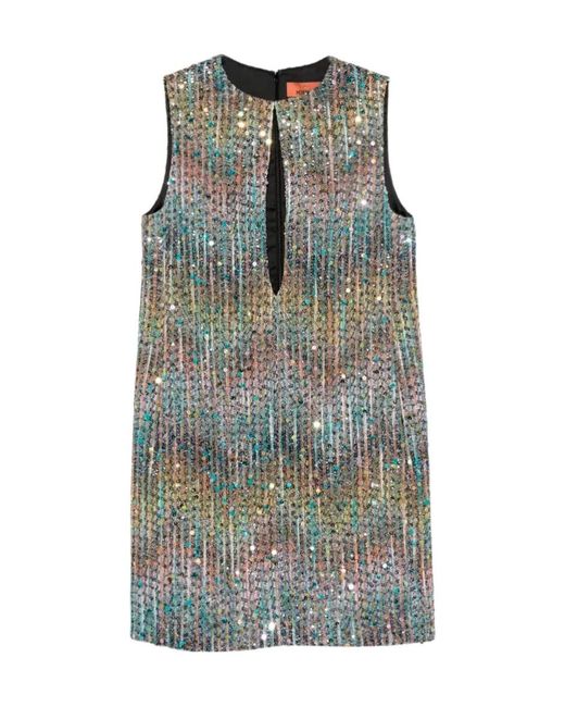 Missoni Gray Sequin-Embellished Metallic-Thread Mini Dress