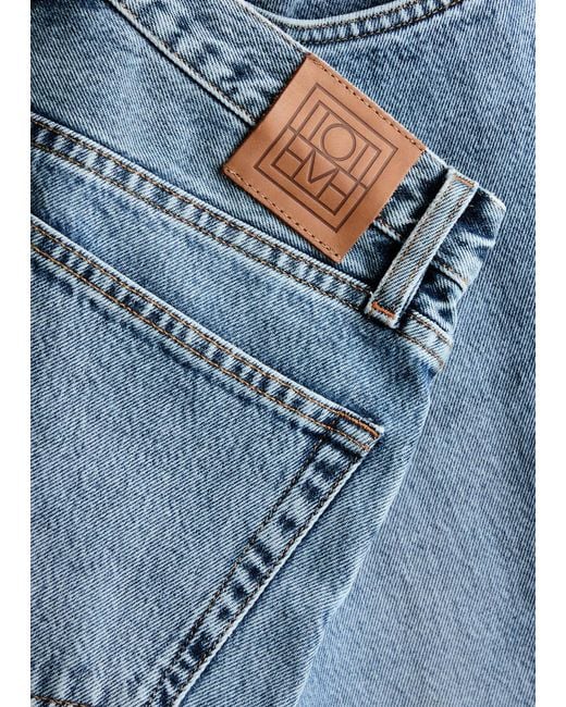 Totême Blue Twisted Seam Straight-Leg Jeans