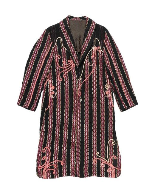 Commun's Red Striped Coat for men