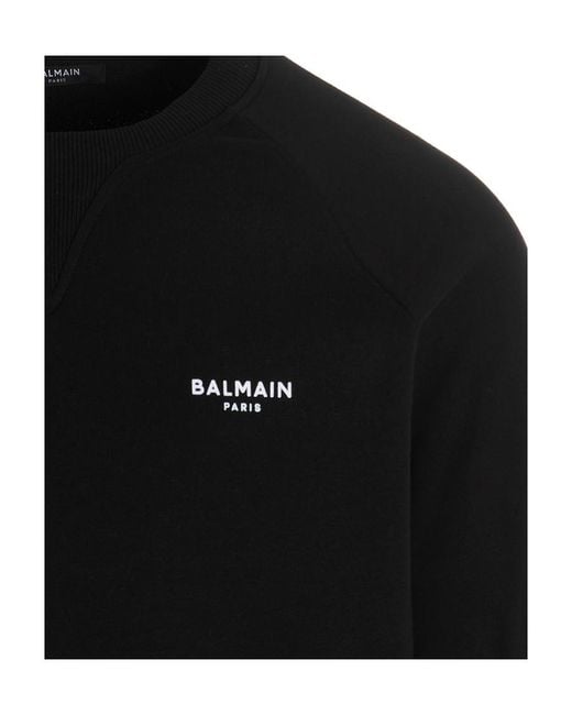 Balmain Black Logo-Print Sweatshirt for men