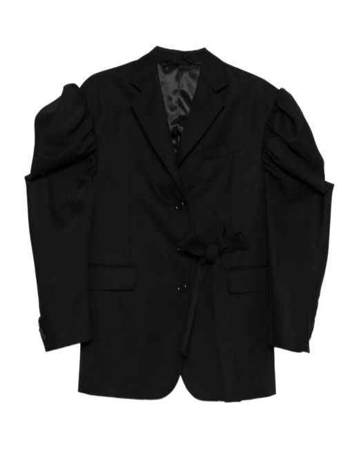 Simone Rocha Black Bow Cut-Out Blazer