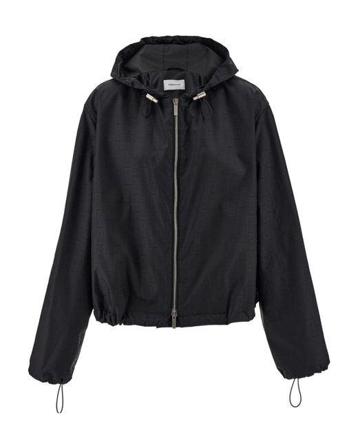 Ferragamo Black Ferragamo Monogram Wind Jacket