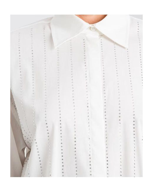 Twinset White Button-Down Long-Sleeved Shirt