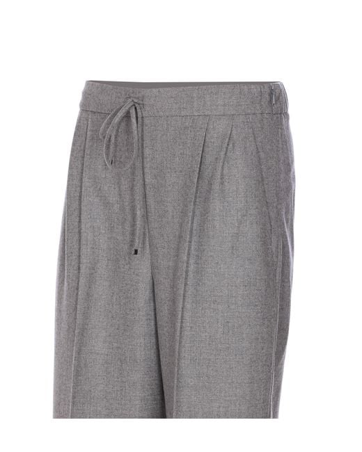 Max Mara Gray Gitti Drawstring Trousers