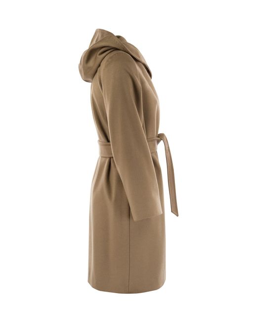 Max Mara Natural Studio Newmang Hooded Coat