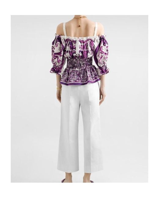 Dolce & Gabbana Purple Blouses