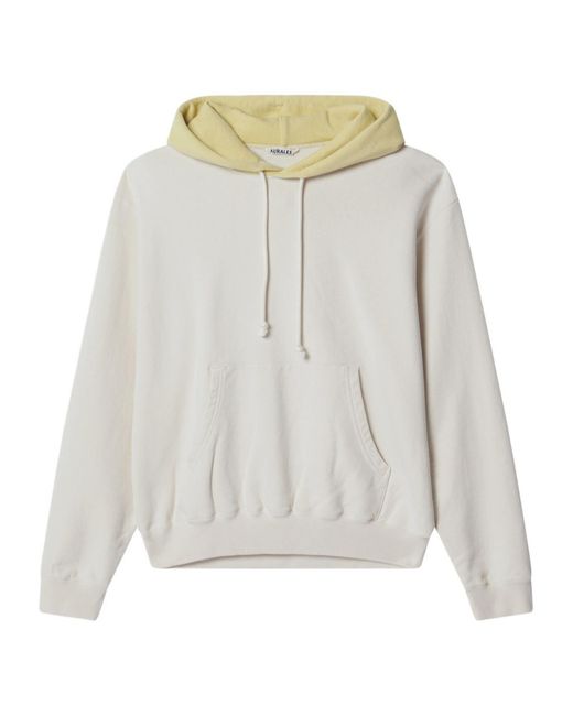 Auralee Gray Contrast Hood Hoodie for men