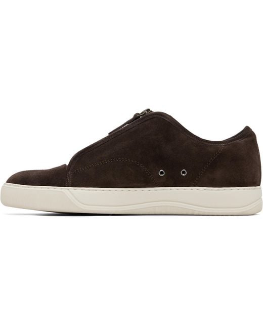 Lanvin Brown Dbb1 Zipped Sneakers for men
