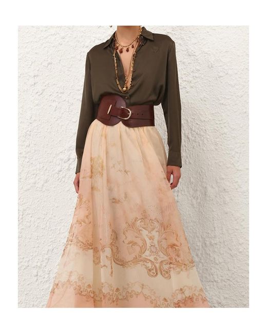 Zimmermann Green Hypnotic Satin Shirt