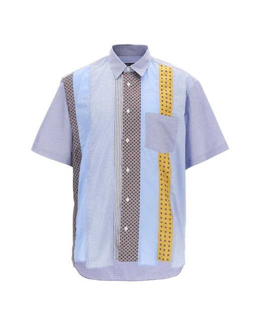 Comme des Garçons Blue Comme Des Garçons Homme Patchwork Shirt for men