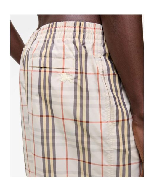 Burberry Natural Check Swim Shorts for men
