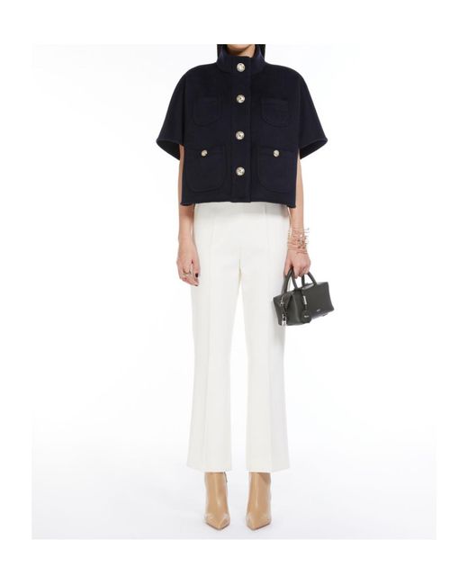 Max Mara Black Small Natural Leather Bowler Bag