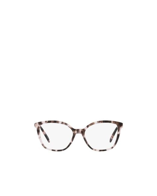 Prada White Eyewear Butterfly Frame Glasses