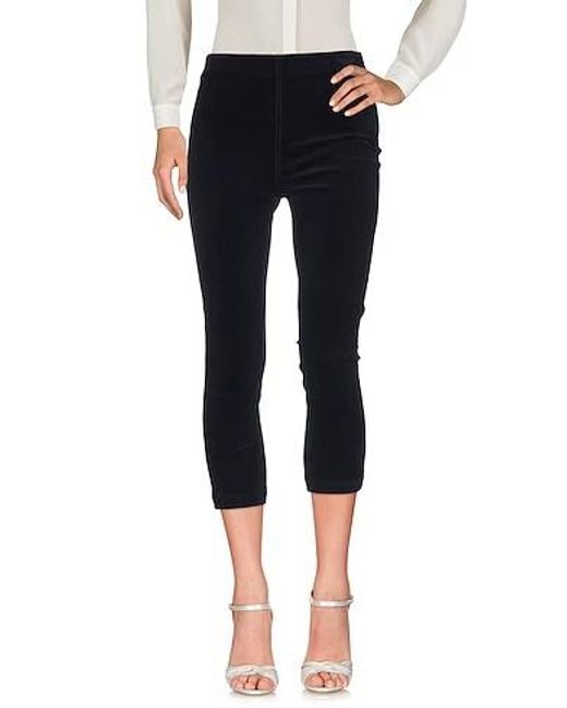 Tory Burch Blue Velour Stretch Casual Pants