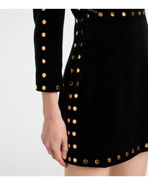 Dodo Bar Or Black Ska Velvet Minidress
