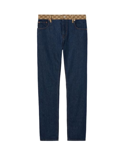 Gucci Blue Tapered Denim Pants for men