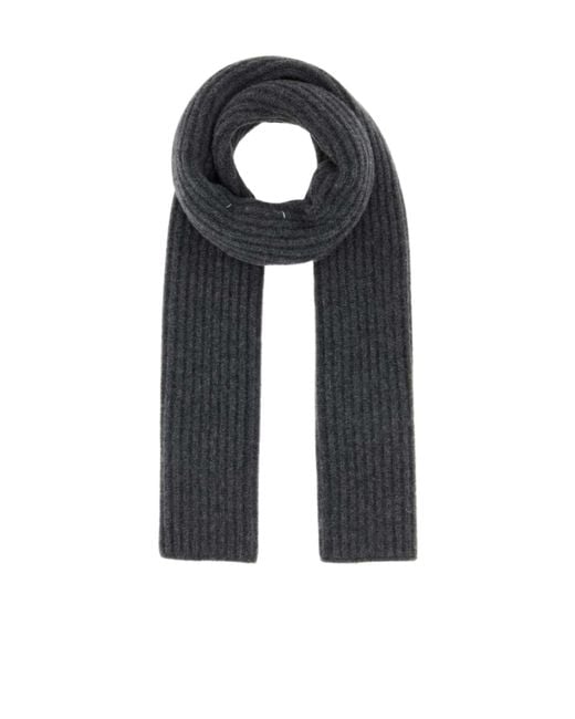 Maison Margiela Blue Knitted Scarf for men